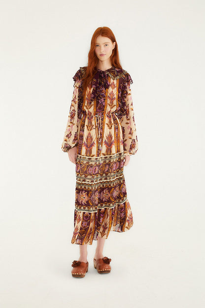 Brown Flower Clog