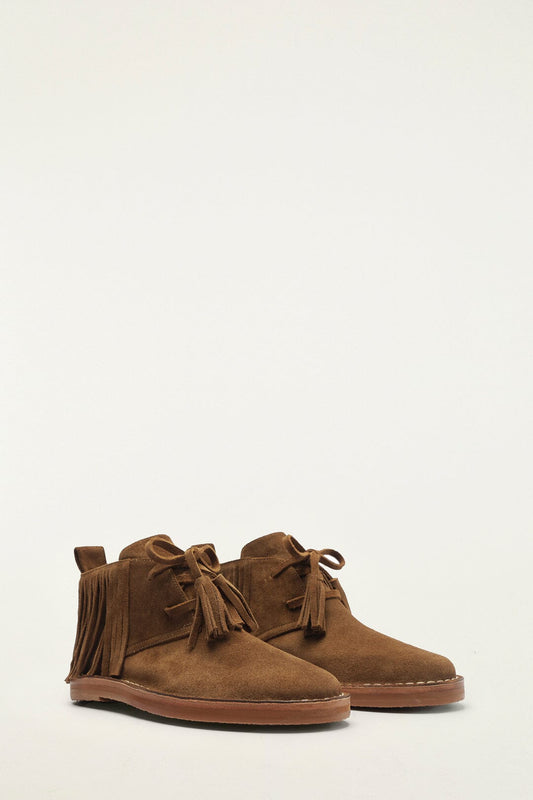 Brown Fringes Suede Desert Boot