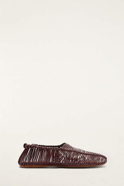 Brown Macrame Mary Jane Ballerina