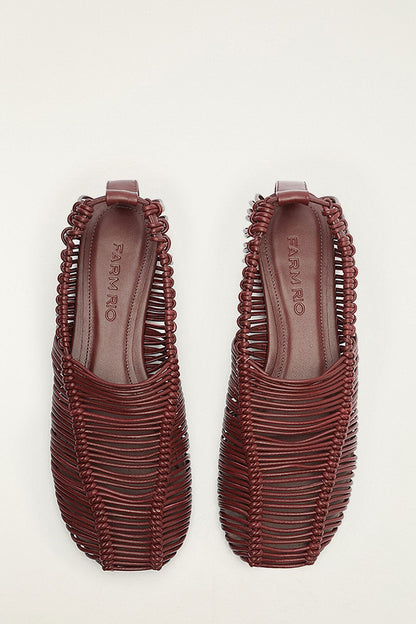 Brown Macrame Mary Jane Ballerina