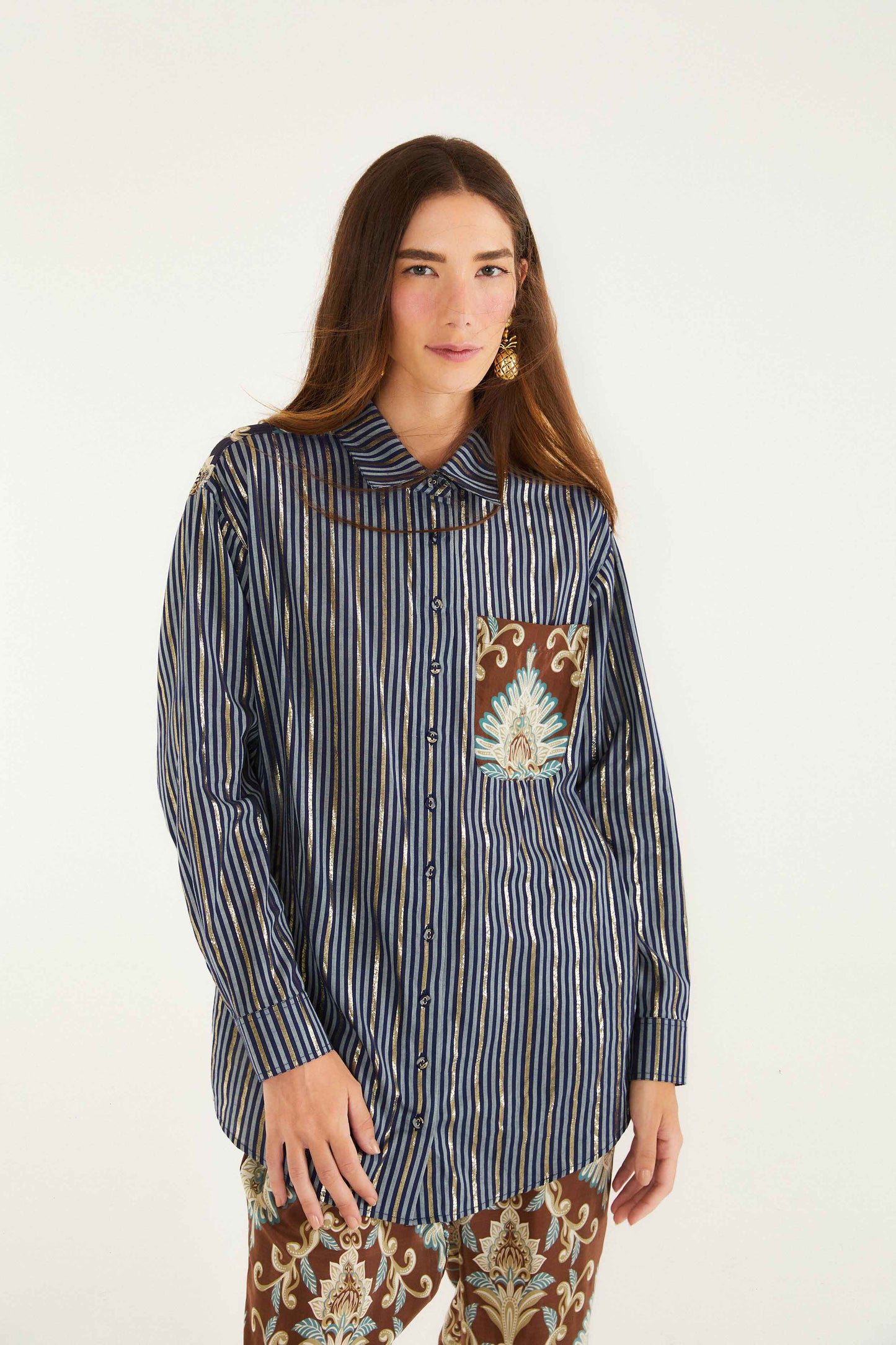 Brown Wonderful Arabesque Shirt