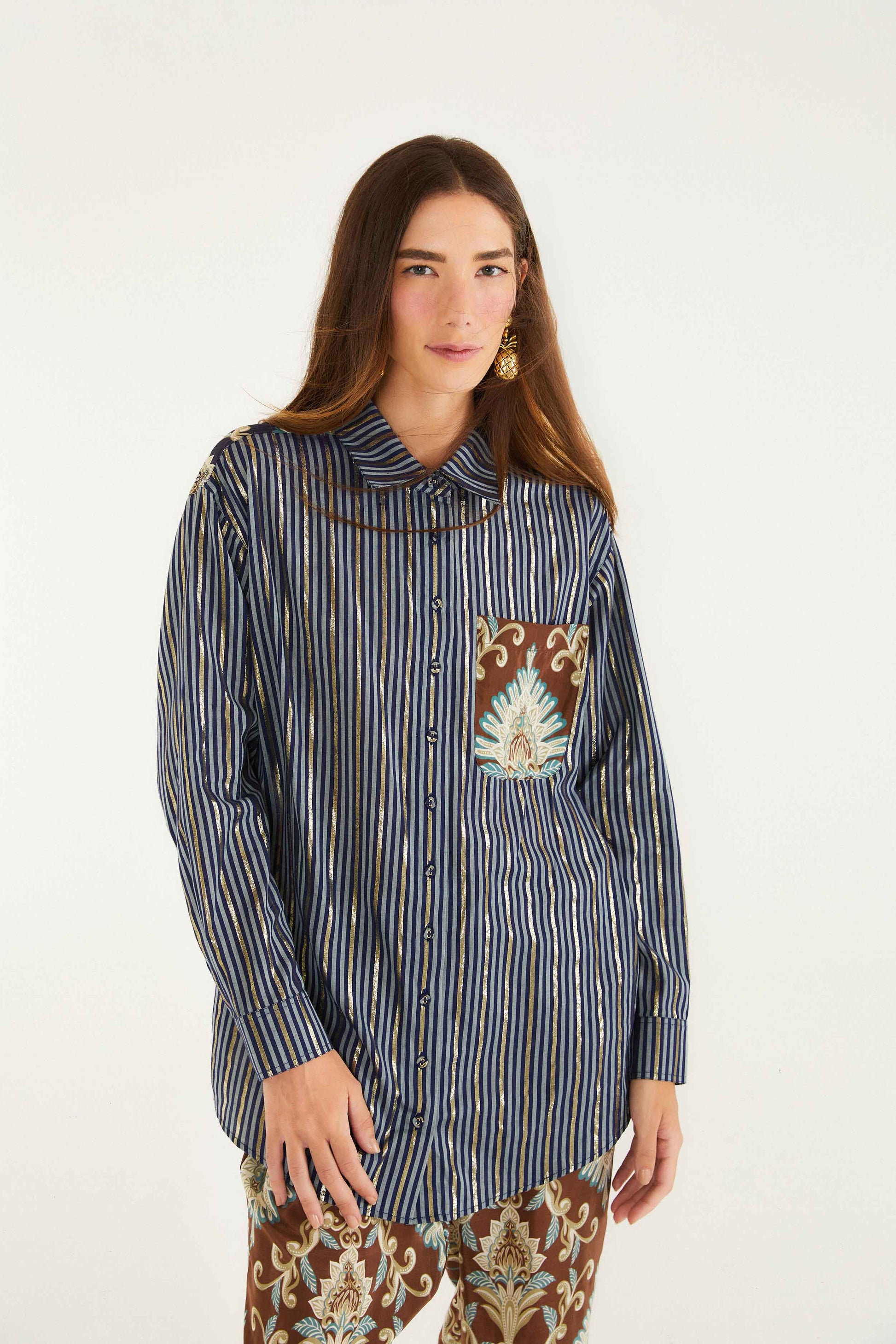 Brown Wonderful Arabesque Shirt