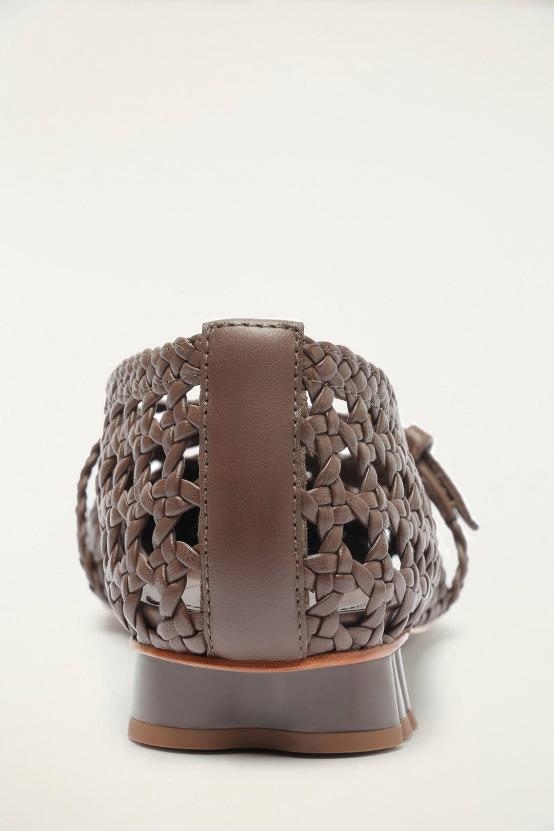Brown Woven Mary Jane Ballerina