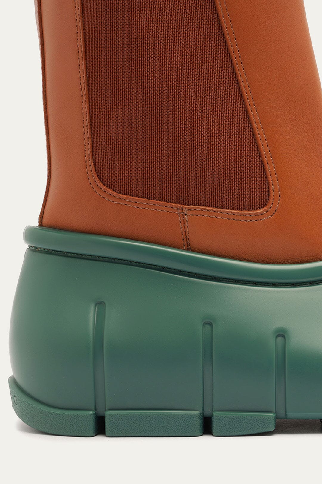 Forest Green Monstera Rain Chelsea Boot