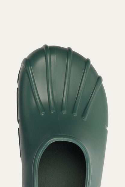 Forest Green Monstera Rain Shoe