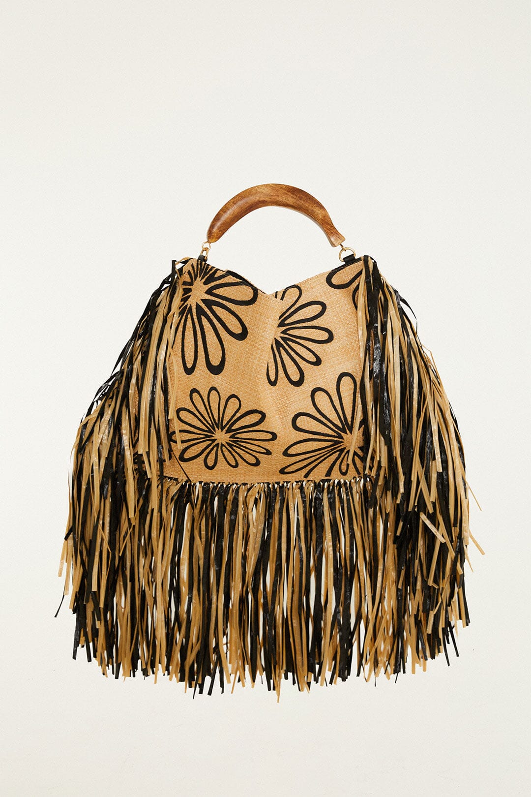 Fringed Raffia Mini Bag