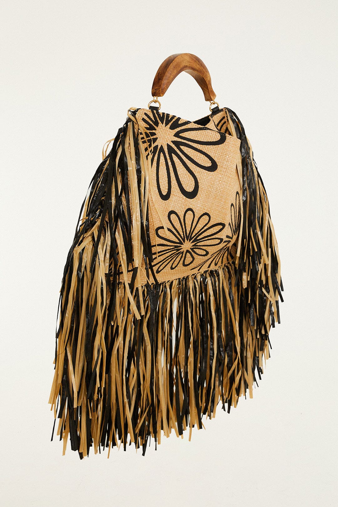 Fringed Raffia Mini Bag