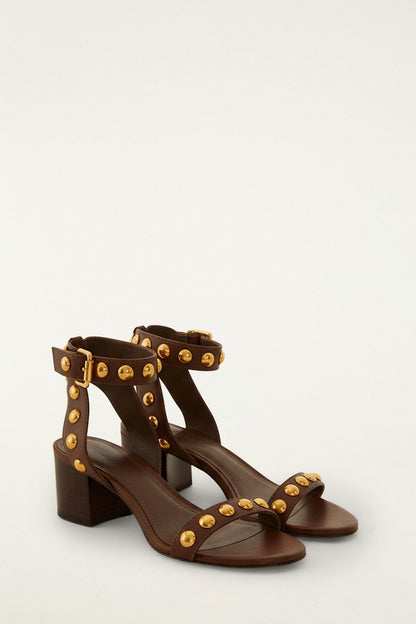 Leather Block Sandal