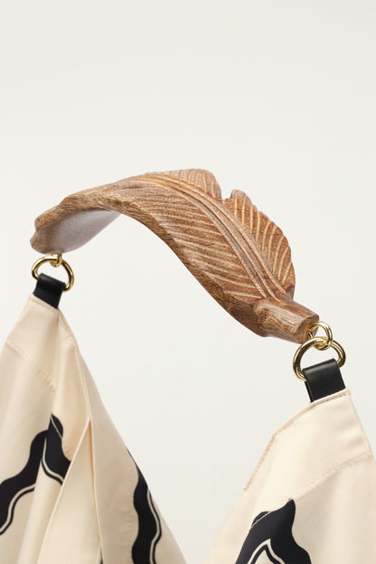 Off-White Flowers Satin Medium Scarf Bag
