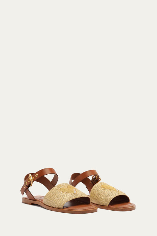 Raffia Flat Sandal