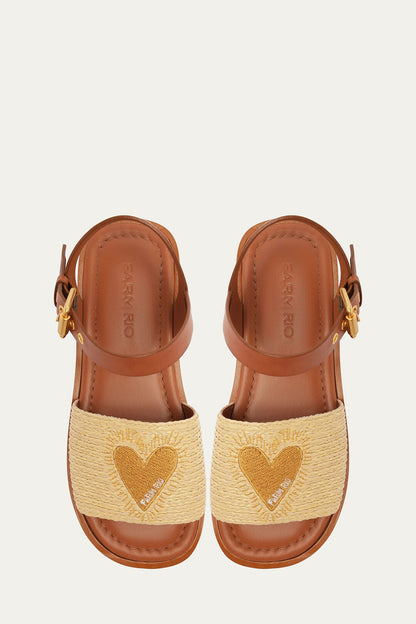 Raffia Flat Sandal