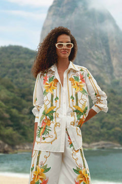 TROPICAL ROYALTY OFF-WHITE